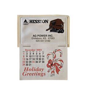 Hesston Agco 2002 Advertising Calendar Hillsboro Kansas Promotional Ag Power